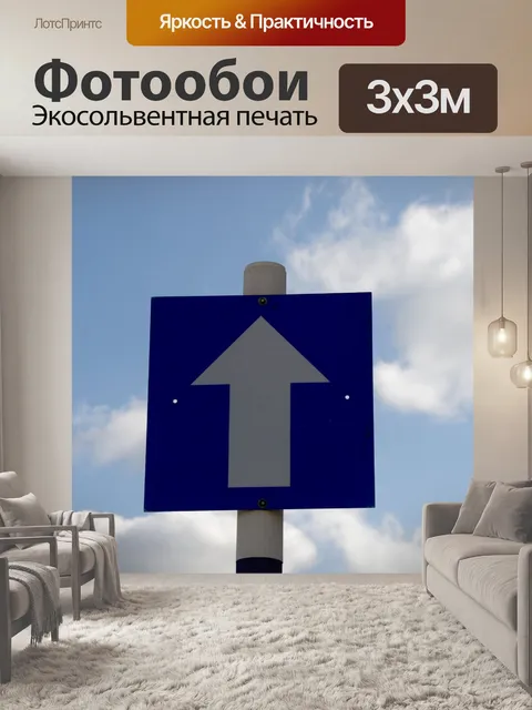 Фотообои Дорожный знак вверх
