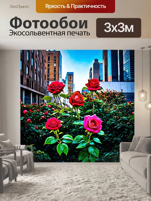 Фотообои розы в стиле двойная экспозиция