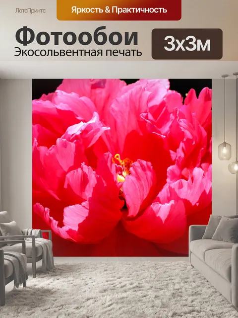 Фотообои Ослепительные розовый пион