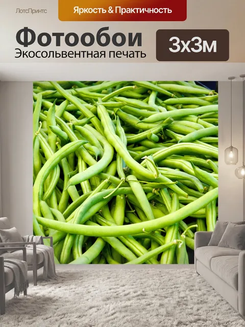 Фотообои Струнные Зеленая фасоль