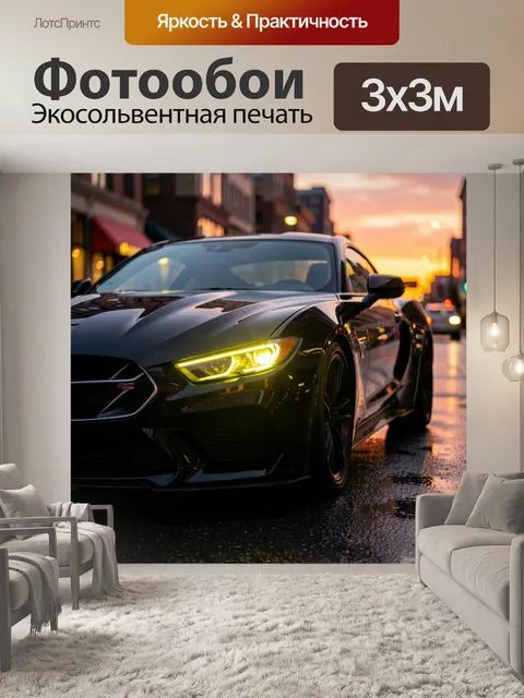 Фотообои Спортивное купе на закате