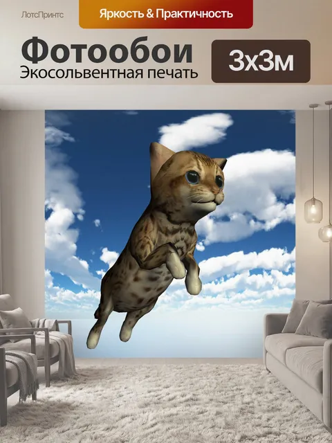 Фотообои летающий кот