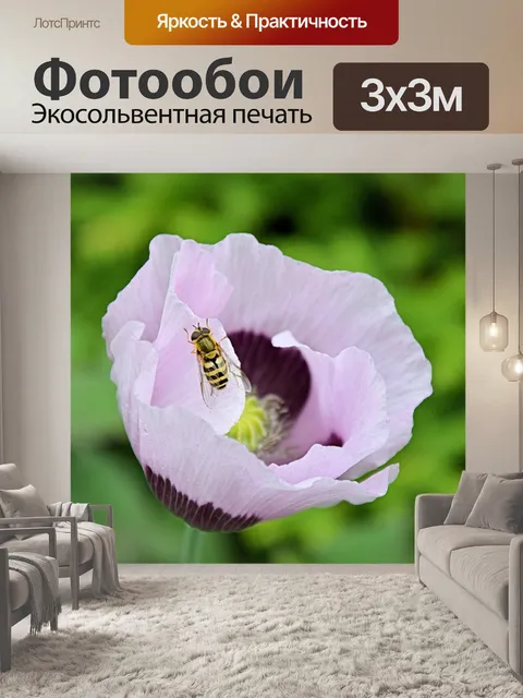 Фотообои Цветы и пчелы
