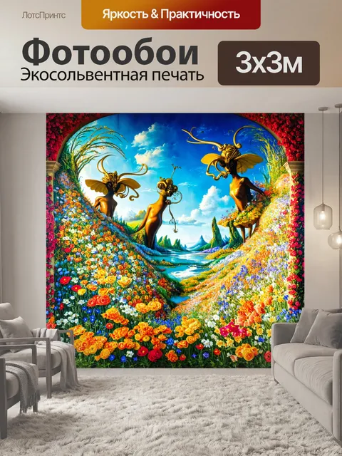 Фотообои цветы в стиле сальвадор дали