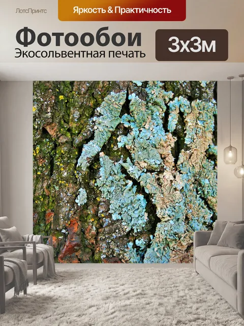 Фотообои лаять мхом лишайником