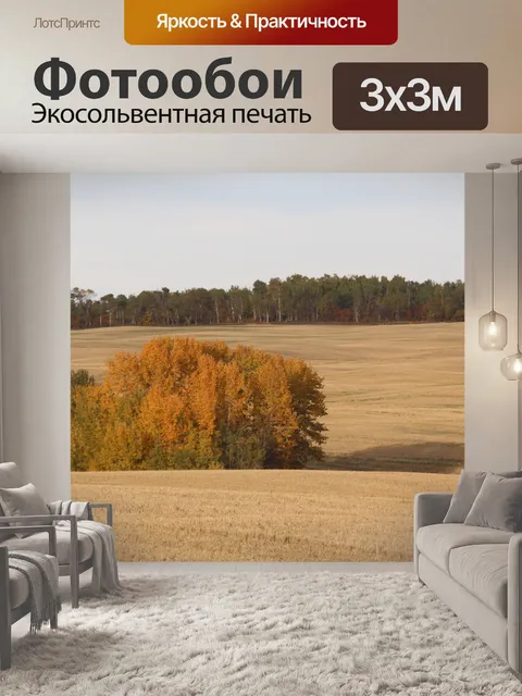 Фотообои Группа деревьев в поле