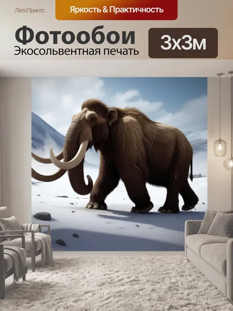 Фотообои идет по снегу
