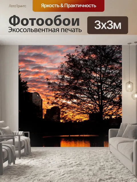 Фотообои Закат Город