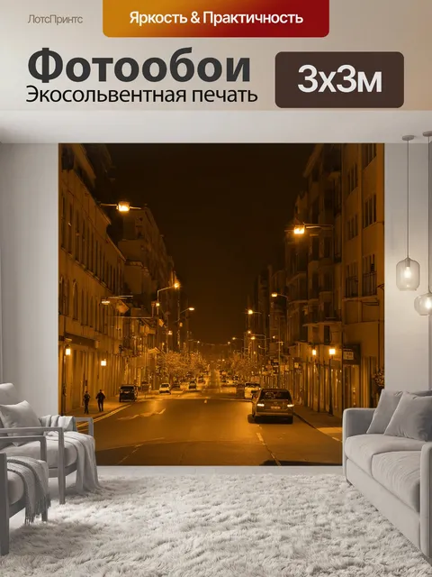 Фотообои ночь в стиле сепия