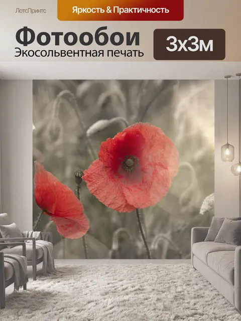 Фотообои Мак цветок