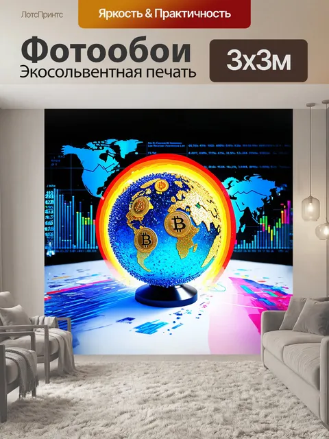 Фотообои центральный объект - глобус