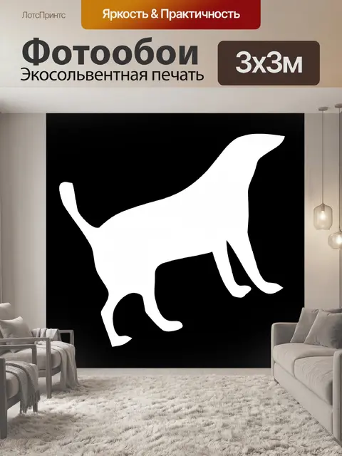 Фотообои белая собака