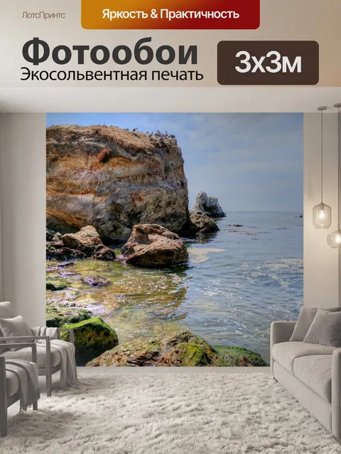 Фотообои Боулдер в океане в Шелл-Бич