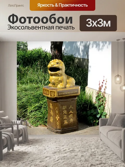 Фотообои Китайский сад Дракон Бумага Корзинка
