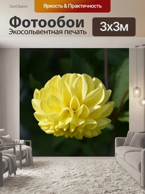 Фотообои Желтый цветок