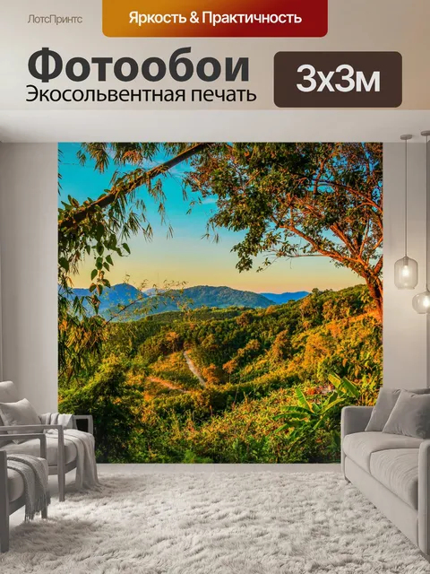 Фотообои утренний солнечный свет река Меконг