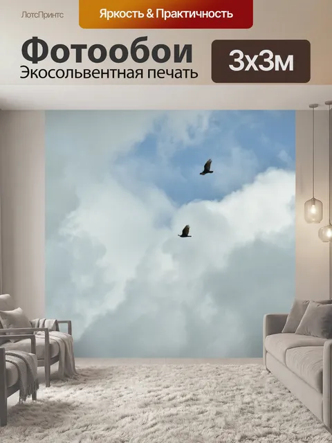 Фотообои Две птицы летают