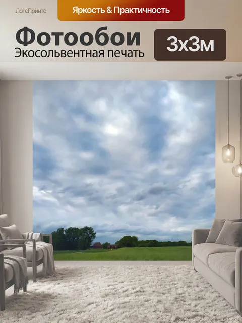 Фотообои Небо облака поле луг