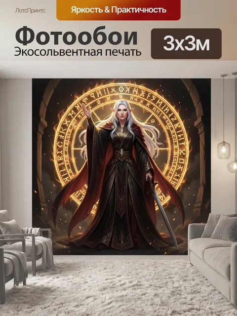 Фотообои Темная эльфийка с мечом