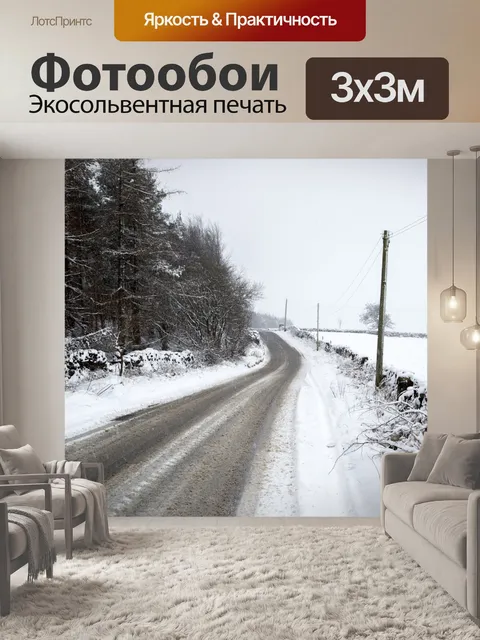 Фотообои Зимняя дорога