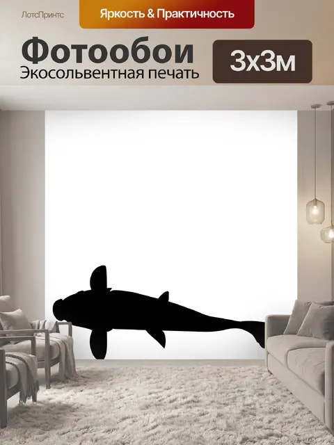Фотообои Карп силуэт