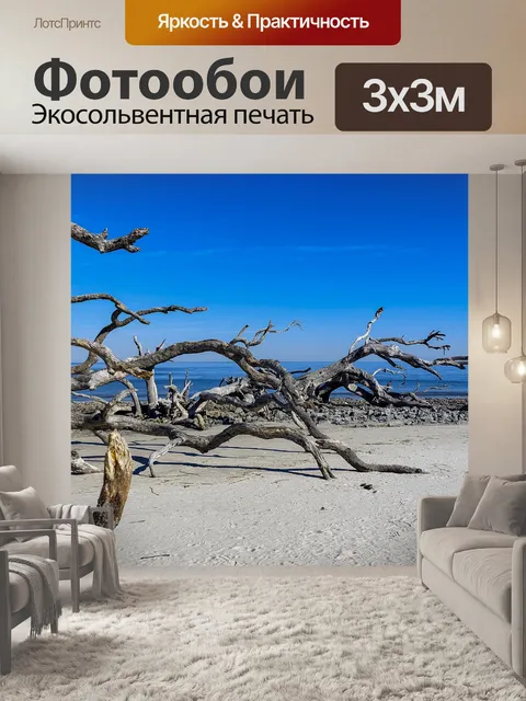 Фотообои коряги пляж Грузия
