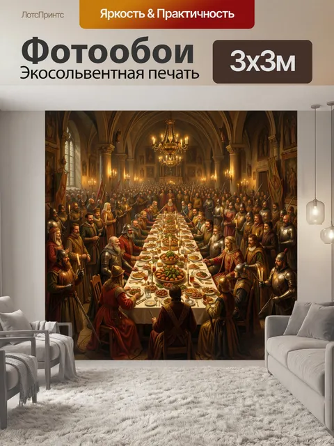Фотообои Средневековый пир в замке