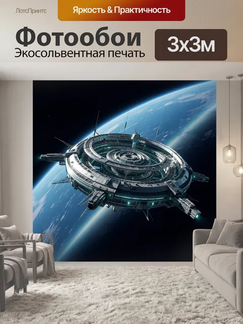Фотообои Орбитальная станция над Землей