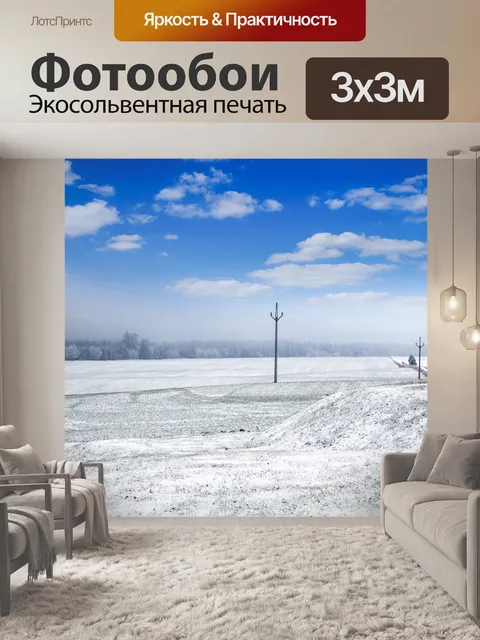 Фотообои Зимнее поле