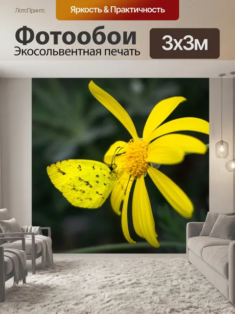 Фотообои Желтый цветок
