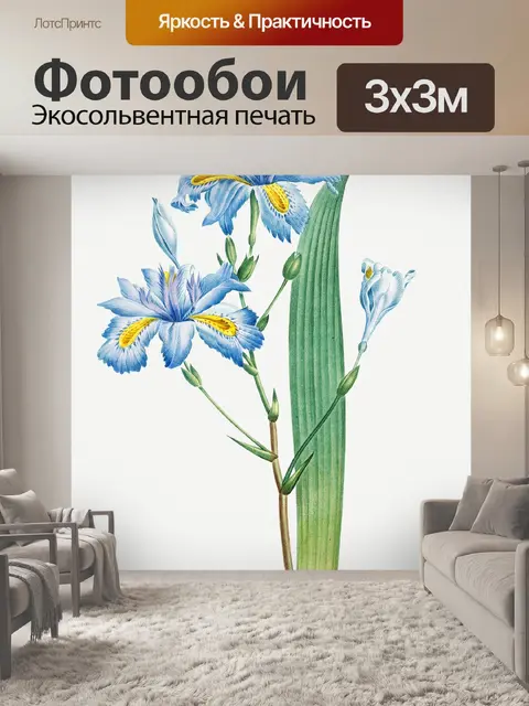Фотообои Цветочный цветок старинное искусство