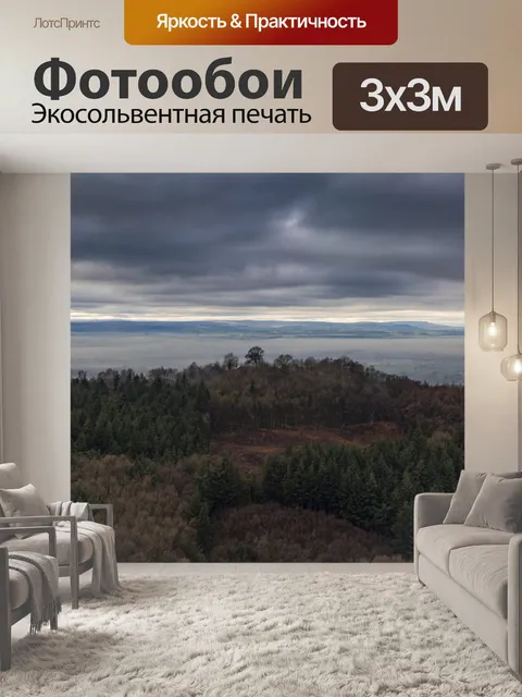 Фотообои Красивый Туманный Пейзаж
