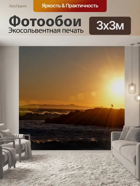 Фотообои Чайки на закате