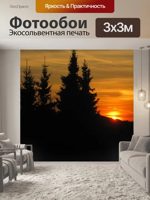 Фотообои Солнце заходит