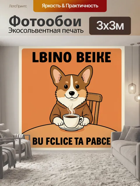 300 × 300 см · Экосольвентная печать