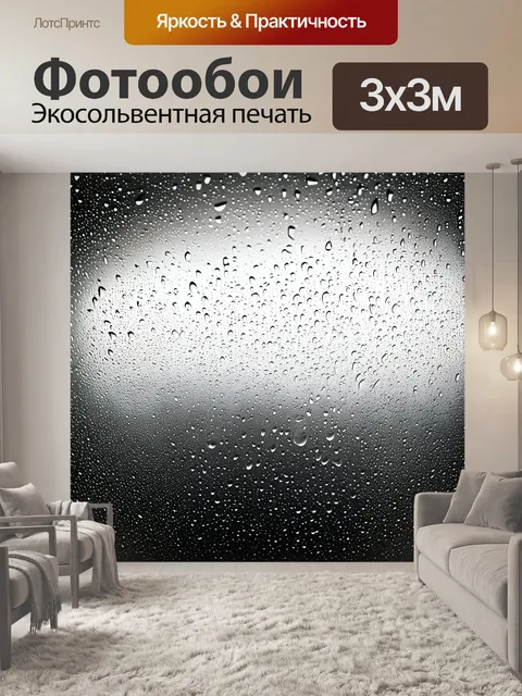 Фотообои черно-белый: дождь, падающий на старую посеребрённую крышу, создаёт мелодию воды