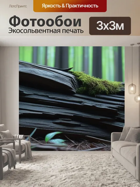 Фотообои увядшая древесина в лесу