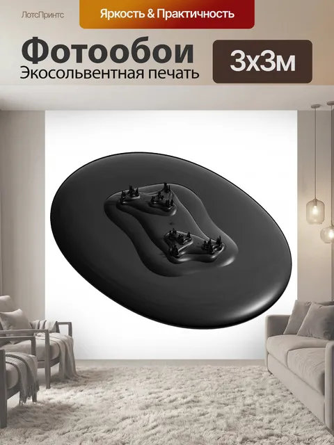 Фотообои черный блин