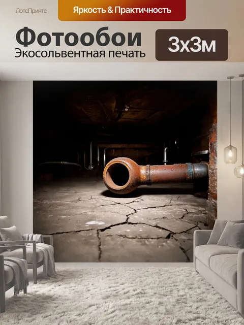 Фотообои величественная труба с утолщением на середине