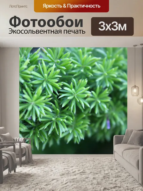 Фотообои зеленые листья фон 4