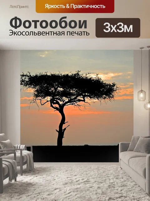 Фотообои Рано Закат в Кении