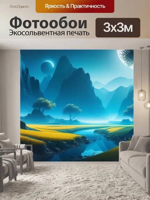 Фотообои дали пейзаж с загадочными крутой