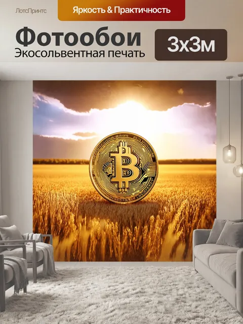 Фотообои на заднем плане обширного золотого поля