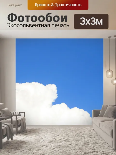 Фотообои действительно белое облако