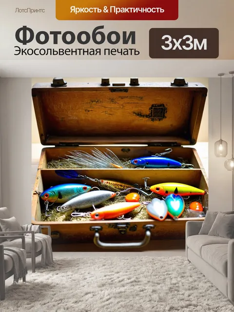 Фотообои рыболовные аксессуары