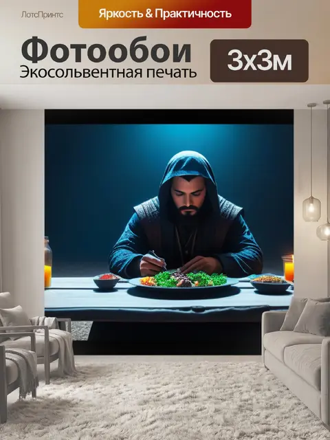 Фотообои последовательница культа, постящаяся в одиночестве