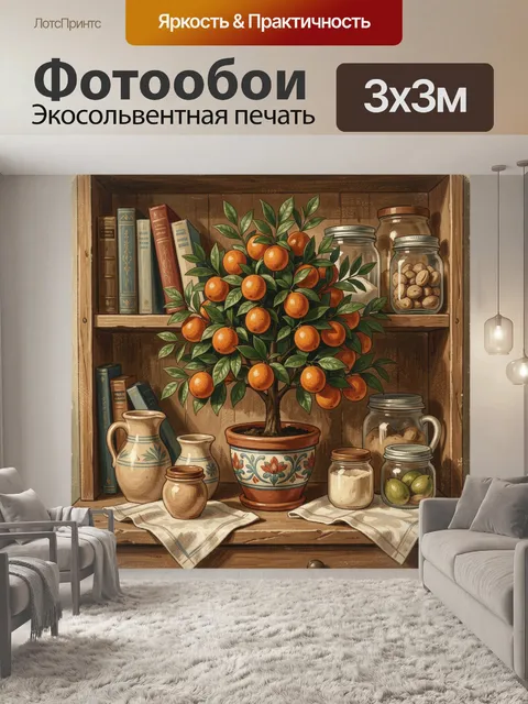 Фотообои Апельсиновое дерево в интерьере