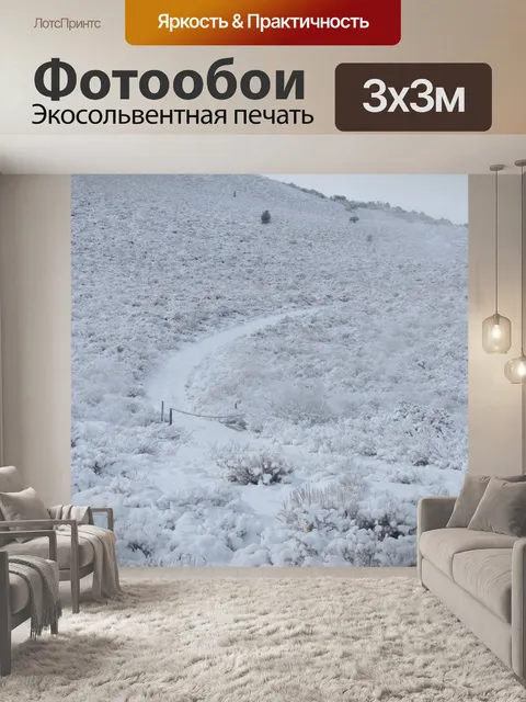 Фотообои Дорога в снегу