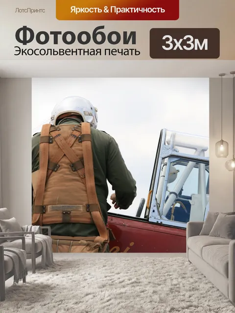 Фотообои Пилот стоя на крыле