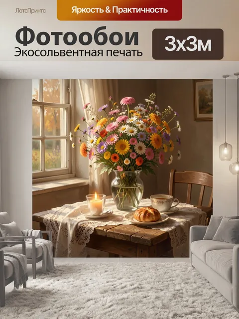 Фотообои Осенний натюрморт у окна